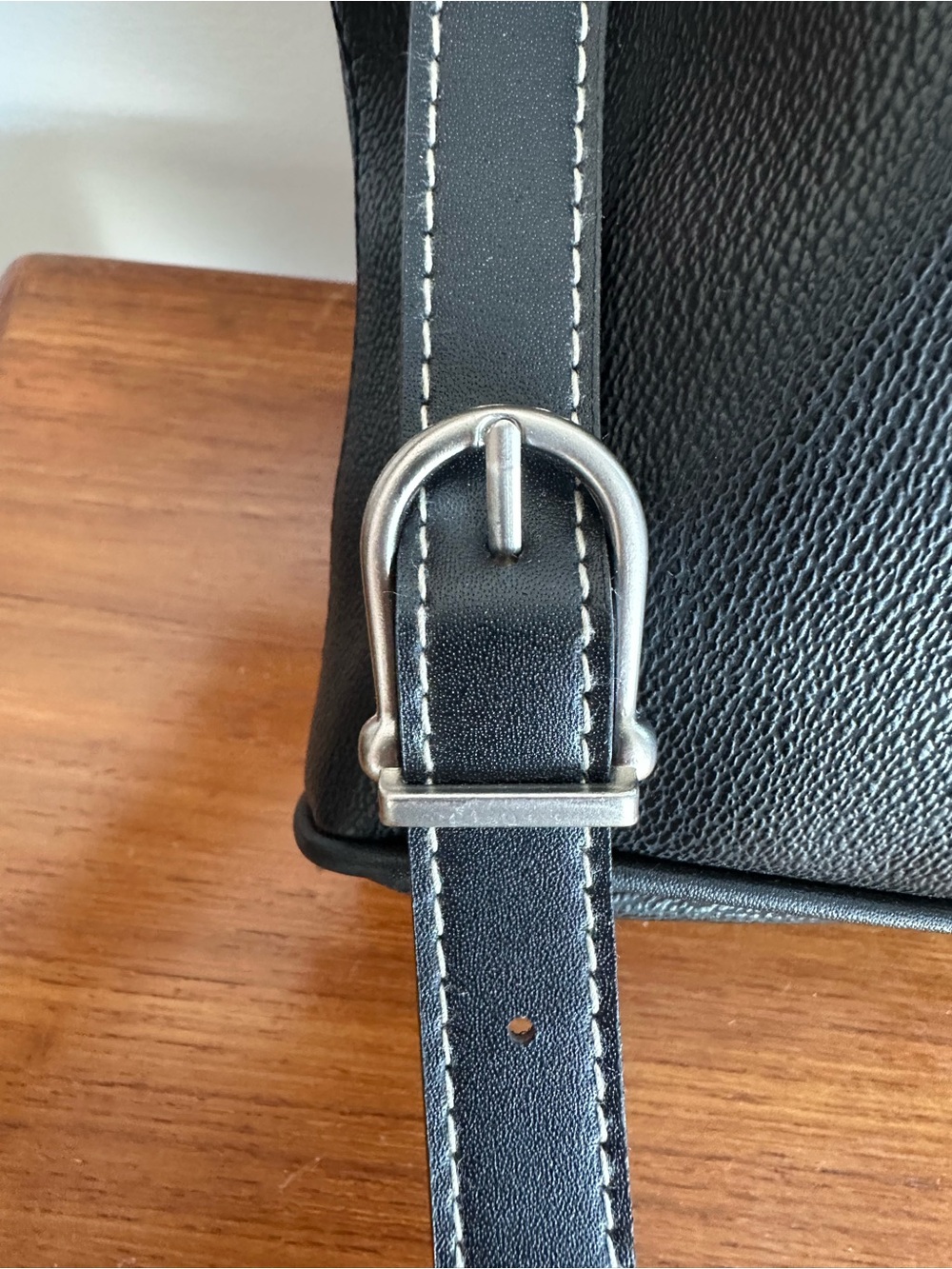 ESPRIT | VTG KISSLOCK SMALL BACKPACK / PURSE | BLACK FAUX LEATHER | EUC 90s Y2K - Picture 8 of 10